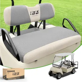 10l0l 688209789775 Golf Cart Seat Covers Kit - Universal Fit For Small Gray And Beige