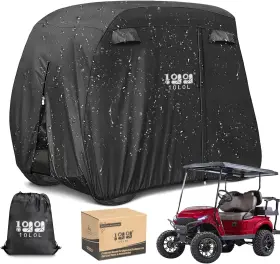 10l0l 688209790740 Waterproof Golf Cart Cover Universal Fit For Yamaha Ezgo Club Car And Hon