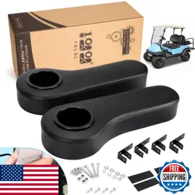 B01hphdqxi 10l0l Golf Cart Rear Seat Kit Arm Rest Set Cup Holder Ezgo Yamaha Drilling