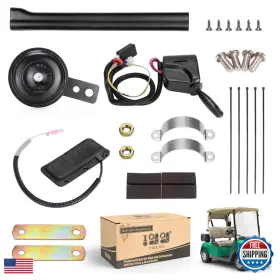 B079m2fq1y 10l0l Golf Cart Turn Signal Kit Horn Brake Hazard Blinker Light Switch 9-pin