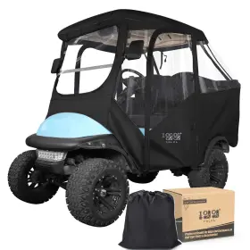 B08j9wjl3q 10l0l Golf Cart Enclosure For Club Car Precedent 4-seater Short Roof 57 Inch - Blac
