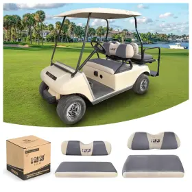 10l0l B08jq1htlt Golf Cart Front Rear Seat Cover Set For 4 Passenger Ezgo Txt Rxv Bench
