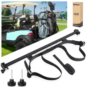 B0bfdyrr16 10l0l No-drilling Golf Cart Bag Holder Bracket For 2 One Size Black