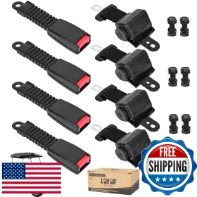 B0d9qf3xyp 10l0l 4 Pcs Universal Retractable Golf Cart Seat Belts Kit For Yamaha Club Car E