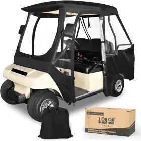 F55-c-club 10l0l Golf Cart Driving Enclosure For Club Car Ds 2 Passenger Short Roof 56