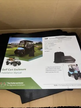 F55-d 10l0l Golf Cart Enclosure - Waterproof Windproof Cover Fit 2 Passengers Club Car