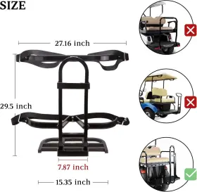 G-0356 10l0l Universal Golf Cart Rear Seat Bag Holder For Ezgo/yamaha/club Car