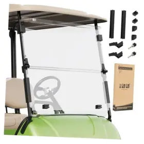 10l0l Golf Cart Y188 Windshield For Yamaha G29 And Drive Series Model Carts Foldable Clear