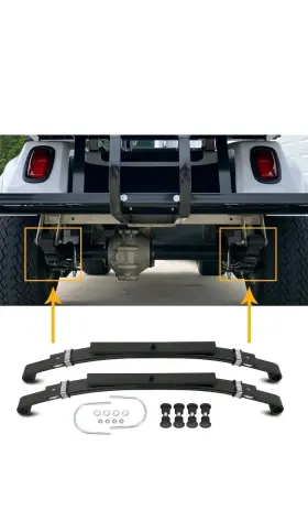 Gnt56215580 10lol Heavy Duty Rear Leaf Springs For Club Car Ds Golf Cart 1981 3 Leafs/set Of 2