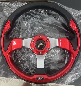 Sw8004r 10lol 12.5 Inch Ultra Red Golf Cart Steering Wheel Fit Ezgo Club Car Yamaha Adapter Needed