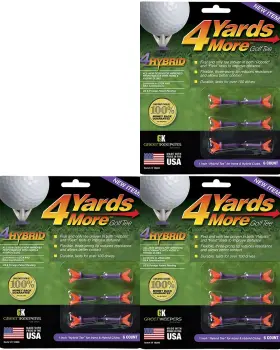 11922 4 Yards More Golf 724680455850 Tees 1 Inch - Purple 3 Packs Of 6