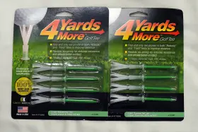 11926 4 Yards More Golf 724680455980 Tees Inch - Green 2 Packs Of