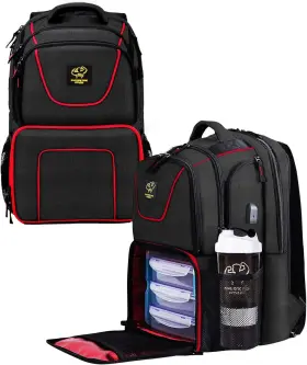 Bp1912 50 Five One Nine 519 Fitness Meal Prep Backpack Insulated Cooler Lunch 17 10 11inches Black