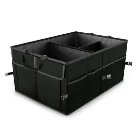 8sanlione-storage1 8sanlione Car Trunk Organizer/storage Collapsible Cargo Storage Box Black