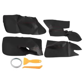 Aopro2303010368 A Absopro Car Front Rear Door Panel Armrest Cover 27.17 Inch X15.75 Black Red