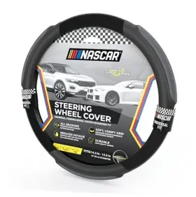 Swc200 Acellories Inc. Steering Wheel Cover Universal Fit 14.5 Inch -15.5 Black - Turbo Traction