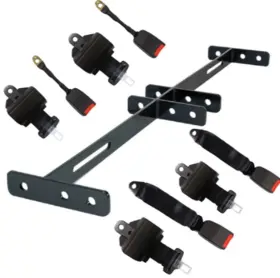 01-184 Aftermarket Gtw 4 Passenger Golf Car Retractable Safety Seat Belt Kit Universal