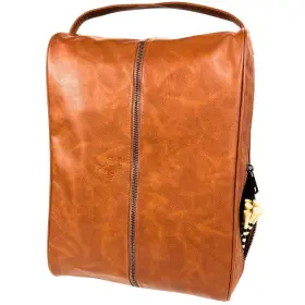 Against The Grain 721161085003 Premium Golf Shoe Bag For Men Faux Leather Bags Women