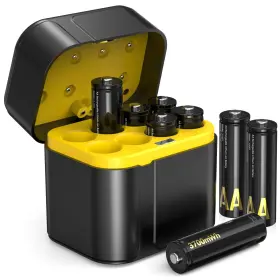 3700mwh Aimax 792684481304 Rechargeable Aa Batteries With Charger 8 Pack 1.5v Higher Powe