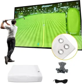 Amazgolf 720158408182 Golf Simulator Impact Screen 78 Inch X58 Indoor Training Washable