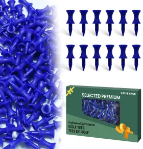 Amy Sport 077063337794 Golf Tees Step Down Plastic Unbreakable 50 Pack Reusable Bulk Profe