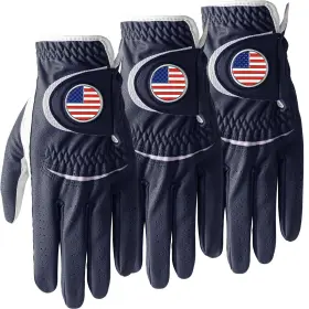 Amy Sport 721703482442 Golf Gloves Men Right Handed Golfer Left Hand Leather With Ball Mar