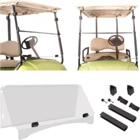 Aniplex 764784287810 Folding Down Yamaha Golf Cart Windshield For G29 Models Gas Or Electric