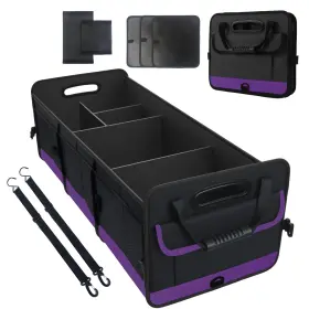 Aophy 746124201144 Trunk Organizer For Car Sturdy Storage Organization With Non-slip Purple