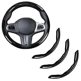 U-fgsca-c3bk Aotoyou Carbon Fiber Steering Wheel Cover Snap On Car Set Acces
