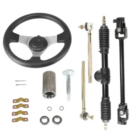 Asecupdat 300/320mm 300mm Steering Wheel Gear Rack Pinion Tie Rod 320mm Adjustable Shaft Ass