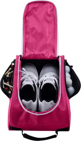 Athletico 4347370828 Golf Shoe Bag - Zippered Carrier Bags With Ventilation And Outside