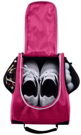 Athletico 819615021047 Golf Shoe Bag - Zippered Carrier Bags With Ventilation And Outside Pocket