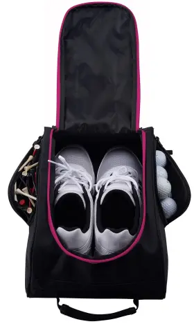 Athletico 819615022372 Golf Shoe Bag - Zippered Carrier Bags With Ventilation And Outside Pocket