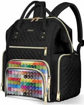 Aw-us-jj900100 Awlcaw Marker Organizer Case Bag Large Markers Storage Backpack With Usb Port For A