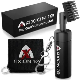 Axaccgbt01-4oz Axion10 Golf Club Brush With Leak Proof Water Spray Magnetic Clip And Microfiber