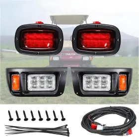 Azwm 755502166166 Golf Cart Club Car Ds Led Light Headlights And Tail Lights For