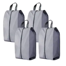 W02-sh01 Baiman 4 Pack Shoe Organizer Set Zippered Bags With Handles Stylish Portable Ny