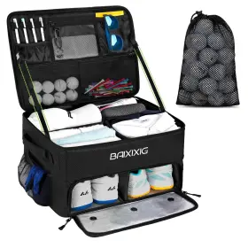 Bxggfbag-1 Baixixig Golf Trunk Organizer Waterproof Car Locker With Separate Ventilated Com
