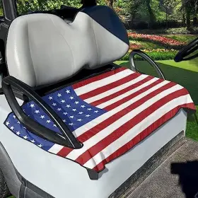 Bax-cz47-2-37 Baxinh Golf Cart Seat Cover For Women And Men Travel American Flag-red Blue