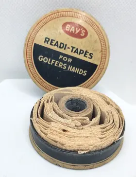 12082e82-f4f Bays Vintage Collectible Tin Readi-tapes For Golfers Hands Estate Find Gift