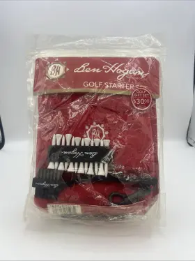 Bg2h4000 Ben Hogan Accessories Golf Starter Set Red Towel Tees Holder Cleaning Brush Gift