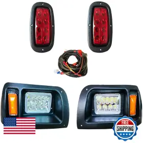 B09qwy7x1s Bestaccess Golf Cart Club Car Ds Led Light Kit Headlights Tail Lights For