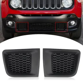 Bo20230710 Binqigoo Front Bumper Insert Grille Bezel Covers Pair For Jeep Renegade 2015-2018