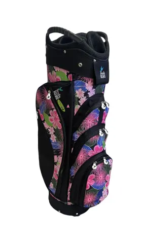 Gb27 Birdie Babe Womens Pink Flower Power Golf Cart Bag With 14 Dividers