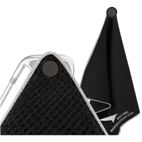 Birdie Bath 198168496794 Golf Magnetic Towel Black Premium Microfiber