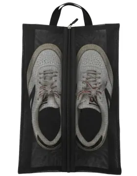 Trvl316 Boxiki Travel Shoe Bag With Mesh And Zipper Polyester Tpu Sneaker Organizer Port