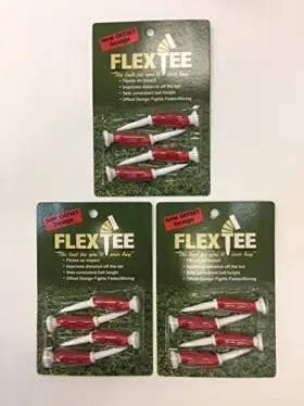 12-tees Brand Flex Golf Tees 101018 Tee Offset Driver 3-pack Deal New