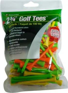 Brand Jef World Of Golf 022275007850 Unisex Adult Oversized Tee Pack 2 3/4-inch Fluorescent