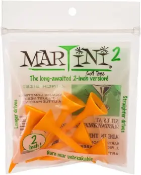Brand Martini 804879538714 2 Golf Tees - Inch Virtually Unbreakable Orange