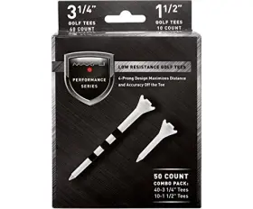 4347376027 Brand Maxfli Performance Series Low Resistance 3.25 Inch And 1.5 White Golf Tees - 50